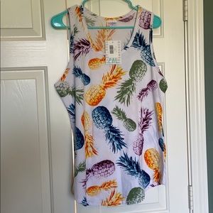2XL LuLaRoe Pineapple tank top NWT